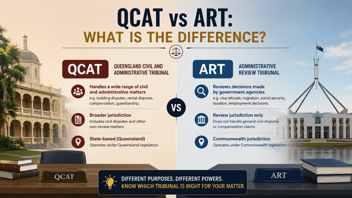 QCAT vs ART: What Is the Difference Between Queensland’s Tribunal and Australia’s Federal Review&nbsp;Tribunal?